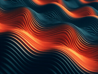 Wall Mural - Waves and lines create an optical geometric backdrop.