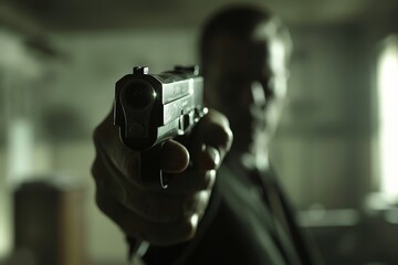 A hitman carrying out a contract killing