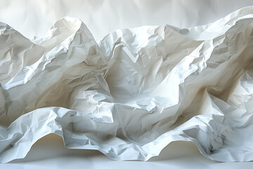 A crumpled white sheet of paper, adding texture and depth to your design projects