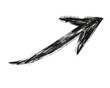 grunge arrow on a white background, sketch for your design