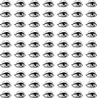 © rasengan - Beautiful female eyes are repeated in rows. The art is suitable for visual backgrounds on the theme of vision.