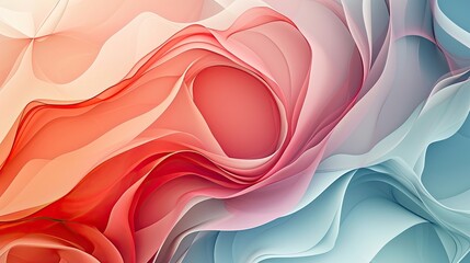 Wall Mural - Abstract background with layers of translucent shapes, Translucent shapes layered in an abstract background.