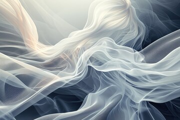 Poster - Abstract background composition with flowing lines, Digital artwork featuring flowing abstract lines.