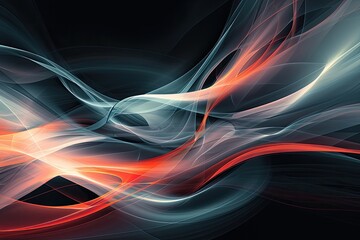 Poster - Abstract background composition with flowing lines, Digital artwork featuring flowing abstract lines.