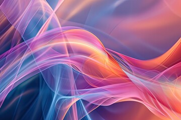 Fototapete - Abstract background composition with flowing lines, Digital artwork featuring flowing abstract lines.