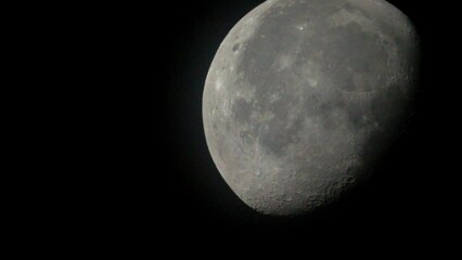 Wall Mural - waning gibbous phase. this is the first phase after the full moon where the illumination of the moon