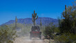 4x4 side by side off road vehicle going through the desert of Arizona