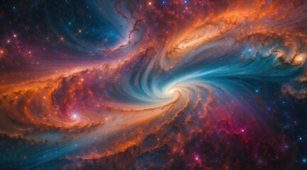 Wall Mural - a colorful swirl of stars and galaxies in space. generative ai.