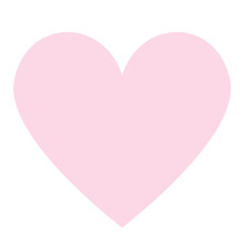 Pink Heart On White Isolated Background, Transparent Png