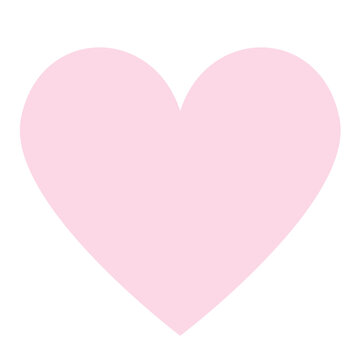 pink heart on white isolated background, transparent png