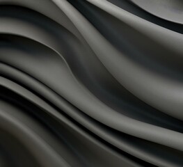 Poster - A close up of a black fabric with wavy lines. Generative AI.