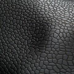 Poster - A close up of a black leather surface with some scratches. Generative AI.