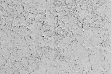 Wall Mural - White light peeling cracked paint concrete wall cement texture background old worn