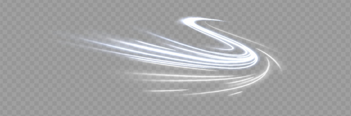 Poster - High speed. Abstract technology background concept. Motion speed and blur. Glowing white speed lines. Dynamic lines or rays. Light trail wave, fire path trace line.