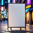 Large advertisement board space featuring an empty blank white mockup signboard with ample copy space area
