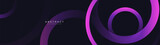 Fototapeta Łazienka - Abstract purple and magenta circle glowing lines. Modern minimal trendy shiny lines pattern. Vector illustration