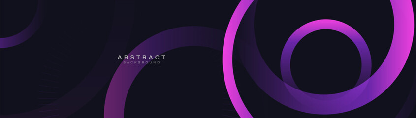 Leinwandbilder - Abstract purple and magenta circle glowing lines. Modern minimal trendy shiny lines pattern. Vector illustration