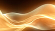 Abstract Gold Waves. Shiny golden moving lines.