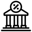 bank loan icon, simple vector design