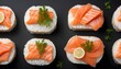 asty Rice Cake Sandwiches with Fresh Salmon