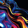 webglsl shader black background with liquid gradients in blue yellow red

