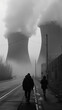 In a world where nuclear energy floats through the air like pollen, people navigate the chiaroscuro landscape with caution, their lives a study in contrast and scrutiny.
