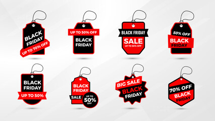 Wall Mural - black friday sale tag collection. special discount offer design. black friday discount banner design