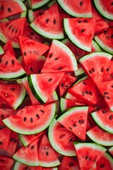 Poster - slices of watermelon background