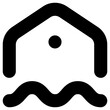 flood icon, simple vector design