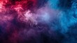 © Nia™ - Dramatic smoke and fog in contrasting vivid red, blue, and purple colors. Vivid and intense abstract background or wallpaper - generative ai