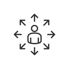 Poster - Connection icon. Business teamwork, team building, work group and human resources minimal thin line web icon set