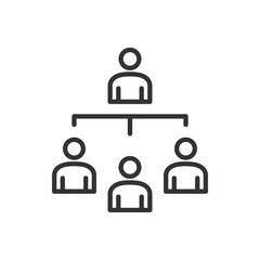 Poster - Organization icon. Business teamwork, team building, work group and human resources minimal thin line web icon set