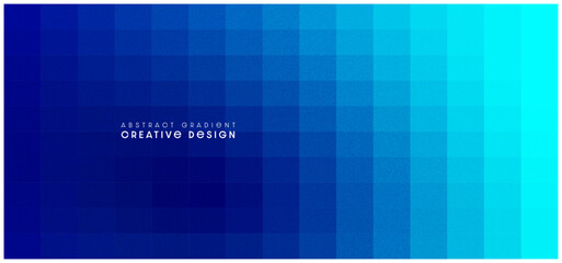 Fototapete - Blue Halftone bright color pixels mosaic pattern background with gradient texture for wallpaper design. Vector illustration for your graphic design banner and website.