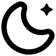 good night icon, simple vector design