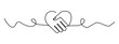 Heart Shaped Handshake Icon. Vector illustration. hand drawn
