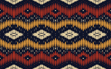 Wall Mural - Navajo tribal vector seamless pattern. Native American ornament. Ethnic South Western decor style. Boho geometric ornament. Vector seamless pattern. Mexican blanket, rug. Woven carpet illustration