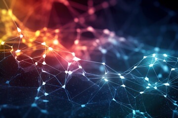 Poster - Encrypted Network connections. World global link. Generate Ai
