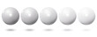 3D gray realistic balls with shadow. Spheres on white background.