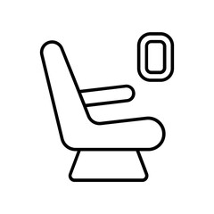 Poster - Seat icon. outline icon