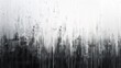Abstract grayscale artwork depicting vertical streaks resembling rainfall or paint drippings on a textured, ambiguous background.