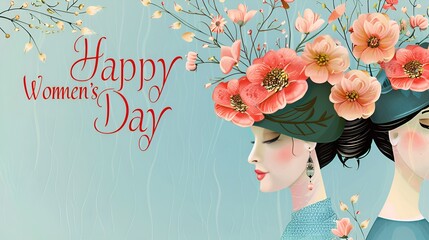 Womans Day Background with Text 