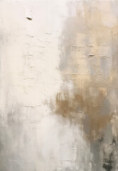 Abstract beige and brown oil painting, neutral tones, textured canvas