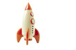Small rocket toy isolated on transparent background