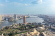 Aerial view of Cairo with Nile River, Egypt