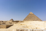 Fototapeta Sawanna - View on the Khafre pyramid in the Giza pyramid complex, Cairo, Egypt