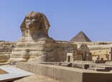 Fototapeta Sawanna - The Sphinx and Pyramid ,Cairo, Egypt