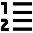 numeric order icon, simple vector design