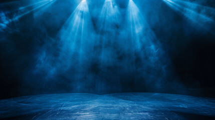 Wall Mural - orange, blue, yellow, green, white, grey, rainbow, colour stage background wallpaper with spotlight 