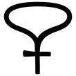 pectoral cross icon, simple vector design