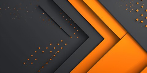 Poster - Charcoal and Tangerine Color Abstract Arrows as Background, Charcoal, tangerine, abstract arrows, background